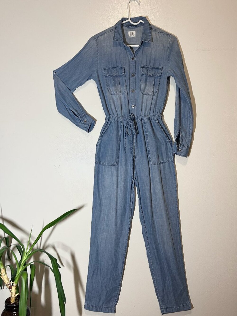 Wash Lab - denim jumpsuit - xs - perfect blue